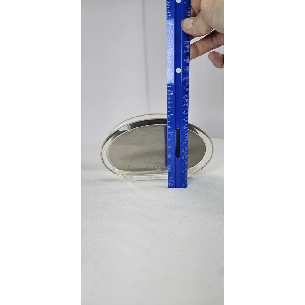 Umbra Acrylic Stainless‎ Steel Napkin Letter Holder Modern Clear Lucite Metal